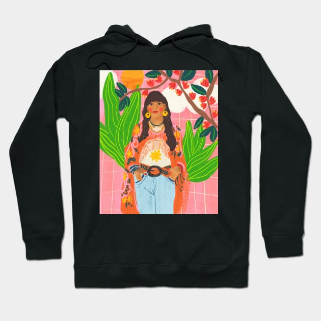 Hippie Girl Hoodie by Gigi Rosado